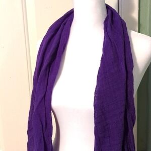 Purple Gauze Shoulder Wrap Scarf Lightweight Amethyst